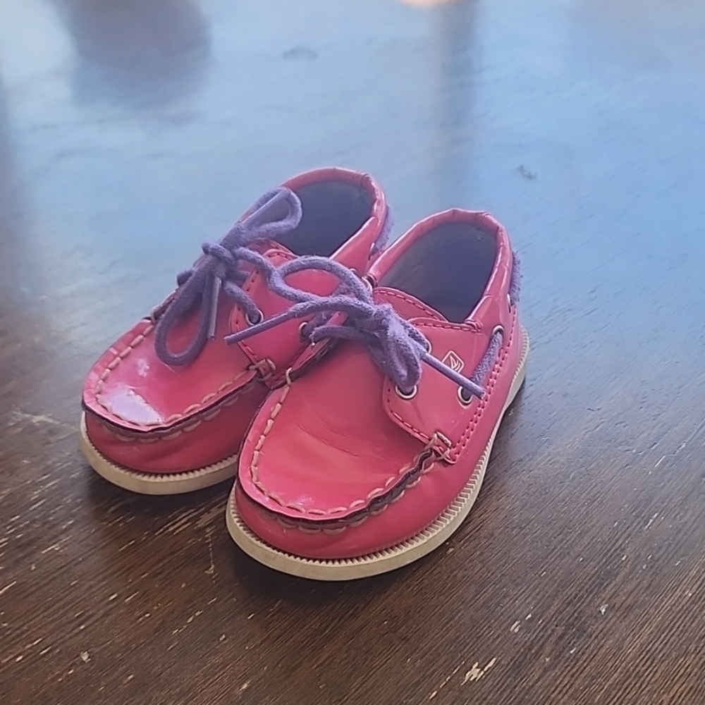 Pink Sperry Top-Sider Boat Shoes (Infant)